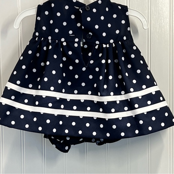4 pc Navy Polka Dot 3-6 months Bonnie Baby - Picture 7 of 9